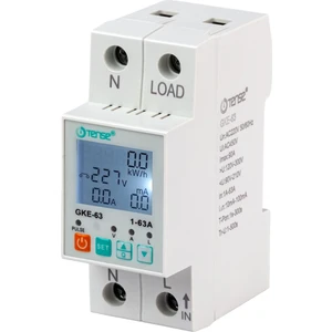 Monofaze Dijital Kaçak Akım ve Aşırı Gerilim Koruma Kw Ölçüm Rölesi 2p 63A 120V-220V-300V