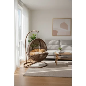 Pet Lüxperi Kedi Salıncağı & Kedi Yatağı & Kafesi 38X45X65 cm Kahve