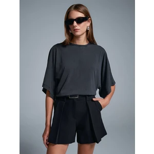 32207 Geniş Kollu T-Shirt-K.antrasit