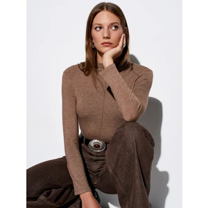 31391 Dik Yaka Uzun Kollu Top-Vizon