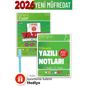 Tonguç Akademi 7. Sınıf 1.dönem 1 ve 2. Yazılı Notları ve Yazılı Denemeleri + Hediyeli