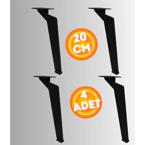 Can Aksesuar 20 cm Metal Tabanca Ayak Koltuk Ayağı Mobilya Ayağı Ünite Ayağı Konsol Ayağı Puf Berjer Ayağı ( 4 Adet )