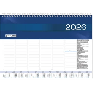 Keskin Color Keskin 2026-AJ-70 28*40 Haftalık Spiralli Masa Sümeni