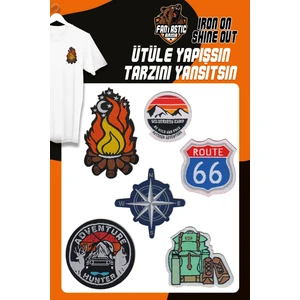 Ütü ile Yapışan Dokuma Arma Seti Patch Kamp, Kampçı, Doğa Modeli