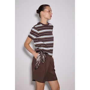 Çizgili Regular Basic Tshirt