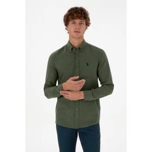 U.s. Polo Assn. Erkek Haki Gömlek Basic 50316721-VR027