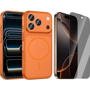 iPhone 16 Pro Max Kılıf Zore M-Safe Şarj Özellikli Kamera Korumalı Formen Kapak + Hayalet Ekran Koruyucu