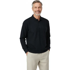 Erkek Kışlık Polo Yaka Kazak Pamuklu Örme Klasik Pıtırcık Selanik Düğmeli Fleto Cepli Rahat