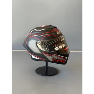 WS-602 Güneş Gözlüklü Full Face Kask (Şeffaf Vizörlü) Matt Black K1 (602)