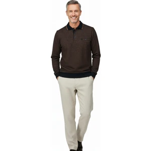 Erkek Kışlık Polo Yaka Kazak Pamuklu Örme Klasik Pıtırcık Selanik Düğmeli Fleto Cepli Rahat