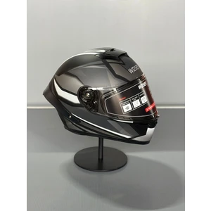 WS-602 Güneş Gözlüklü Full Face Kask (Şeffaf Vizörlü) Matt Black K4 (602)