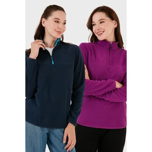 Slim Fit Yumuşak Dokulu Anti-Pilling Tüylenme Yapmayan 2'li Paket Polar Bayan Polar 5907000S2