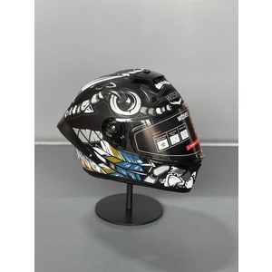 WS-602 Güneş Gözlüklü Full Face Kask (Şeffaf Vizörlü) Matt Black W5 (602)