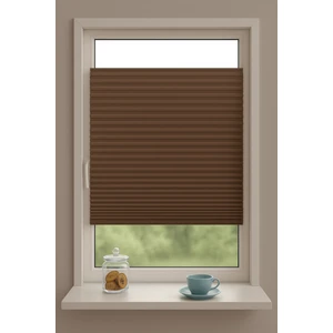 Mahra Shop Kahve Rengi Katlanabilir Plise Perde, Cam Balkon Perdeleri, Ofis Perdeleri, Pvc Pencere Perdeleri