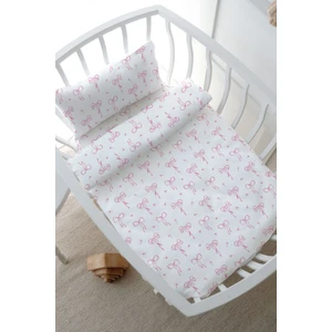 Tuğba Kuğu Park Beşik Nevresim Takımı (80X120) - Pureline Series - Dainty Bows