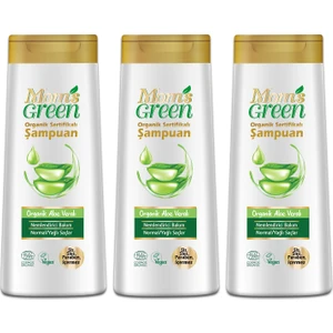 3'lü Set Mom's Green Organik Aloeveralı Şampuan 400 ml 3 Al 2 Öde Ecocosmos