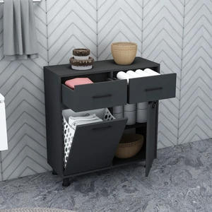Merva Çamaşır Sepetli Banyo Dolabı