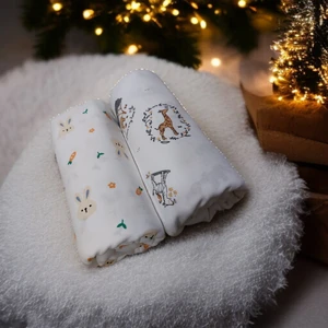 Safari Müslin Bebek Battaniyesi, 2 Adet, Kundak Battaniyesi, Puset Örtüsü