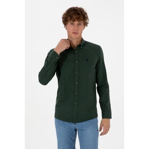 U.s. Polo Assn. Erkek Koyu Yeşil Gömlek Basic 50316721-VR079