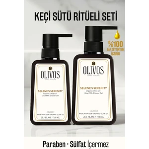 Keçi Sütlü Zeytinyağlı Duş Jeli & Sıvı El Sabunu Seti 2’li 1250 ml | Doğal & Nemlendirici