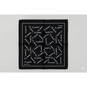 Sibel Günay Butik Atatürk Imzalı ve Portre Baskılı Siyah Fular /bandana | %100 Pamuk | Unisex | 10 Kasım – 29 Ekim – 19 Mayıs