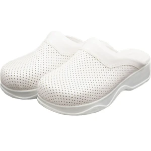 Kadın Hakiki Deri Beyaz Sabo Terlik