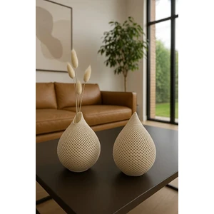 Ikili Dekoratif Damla Vazo Seti