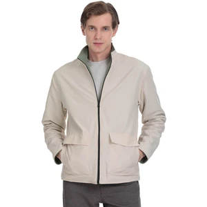 Yeşil Regular Fit Yarım Balıkçı Yaka Baharlık Mont