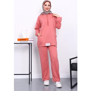 İmaj Butik Pudra Önü Etiketli İki İplik Tesettür Takım