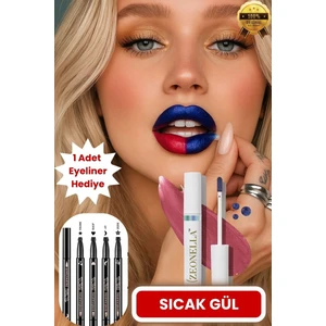 Zeonella Beauty Soyulabilir Ruj Dudak Dövmesi Sıcak Gül