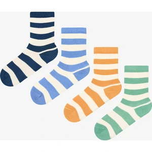 Çok Renkli Erkek Çocuk Bold Stripes 4lü Soket Çorap
