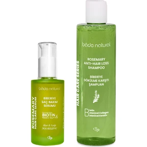 Bade Natural Biberiye Dökülme Karşıtı ve Güçlendirici Yoğun Saç Bakım Seti