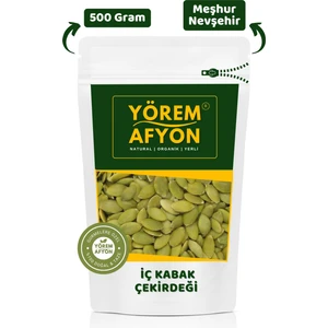 Yörem Afyon Meşhur Nevşehir Yüksek Proteinli Yerli Vegan Tuzsuz Çiğ Kabak Çekirdeği Içi (Cucurbita Pepo) | 500GR