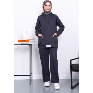 İmaj Butik Füme Önü Etiketli İki İplik Tesettür Takım