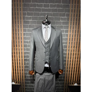 Filafil Kırlangıç Yaka Viscon Yelekli Takım Elbise