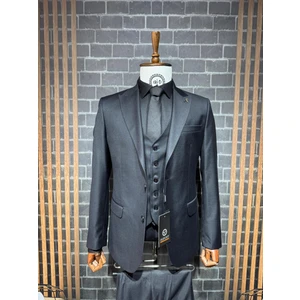 Filafil Kırlangıç Yaka Viscon Yelekli Takım Elbise