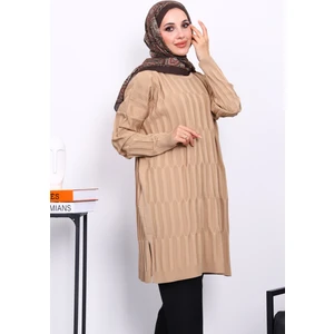 İmaj Butik Bisküvi Soğuk İplik Merserize Triko Tunik