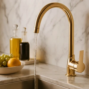 Armut Krom Delta Mutfak Eviye Bataryası Sıcak Soğuk Girişli - 2 Yıl Garantili