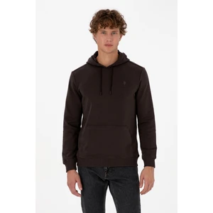 U.S. Polo Assn. Erkek Koyu Kahverengi Basic Sweatshirt 50313720-VR084