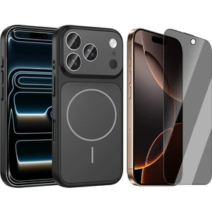 iPhone 14 Pro Max Kılıf Zore M-Safe Şarj Özellikli Kamera Korumalı Formen Kapak + Hayalet Ekran Koruyucu