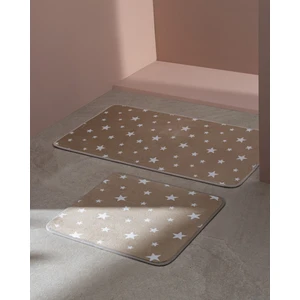 Madame Coco Félicité Yıldızlı 2'li Banyo Paspası - Toprak