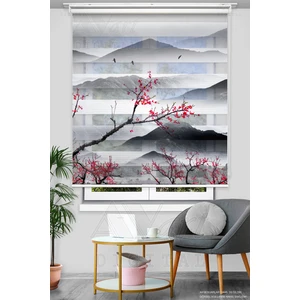 Avart Digital  Doğa Dağ Manzara Baskılı Plise Zebra Perde - Dijital Baskılı Zebra Stor Perde