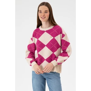 U.S. Polo Assn. Kadın Krem Bisiklet Yaka Kazak 50314665-VR071