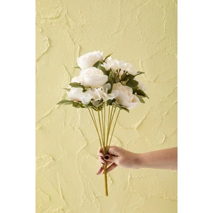 Güleç Yapay Çiçek Yapay Ortancalı Şakayık Demeti Somon 45 cm 11 Dal