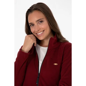 U.S. Polo Assn. Kadın Bordo Fermuarlı Dik Yaka Polar Sweatshirt 50316729-VR014