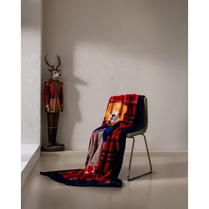 Madame Coco Laurez Welsoft Baskılı Tv Battaniye - Kırmızı/lacivert