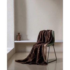 Madame Coco Erouan Jakarlı Pamuklu Tv Battaniye - Kahverengi