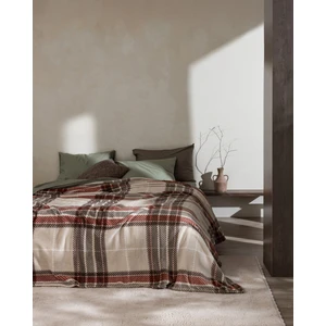 Madame Coco Antonin Tek Kişilik Welsoft Baskılı Battaniye - Bej/kahve