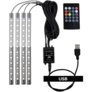 Han USB Girişli 12 Ledli Araç Içi Ayak Altı Sese Duyarlı Rgb Şerit LED Aydınlatma