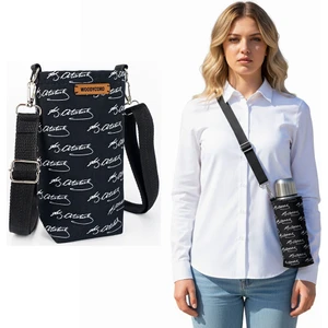 Atatürk imzalı 1 Litrelik Tasarım Matara Termos Taşıma Çantası